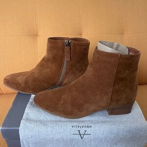 AQUATALIA NEW FUOCO SUEDE BOOTIES IN BRANDY - new